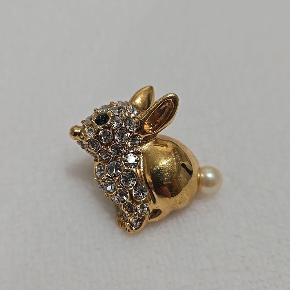 Crystal Rabbit Brooch